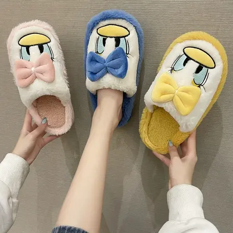 棉拖鞋女冬季新款时尚可爱少女心居家卧室毛绒保暖月子防滑棉拖鞋商品大图