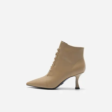 Nine West/玖熙2022年秋冬新款时装靴女复古尖头小猫跟高跟短筒靴图片