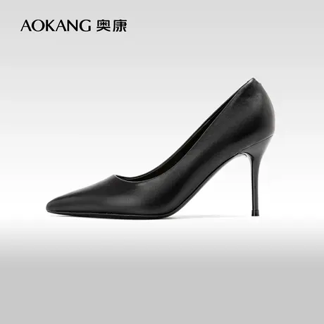 奥康女鞋 2024春季新款法式简约大气尖头高跟鞋细跟女士宴会单鞋图片