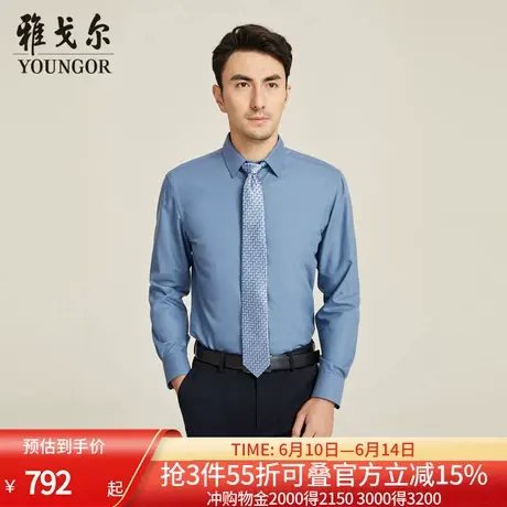 【商场同款】雅戈尔男士长袖衬衫春秋新款官方商务休闲长袖衬衫男商品大图