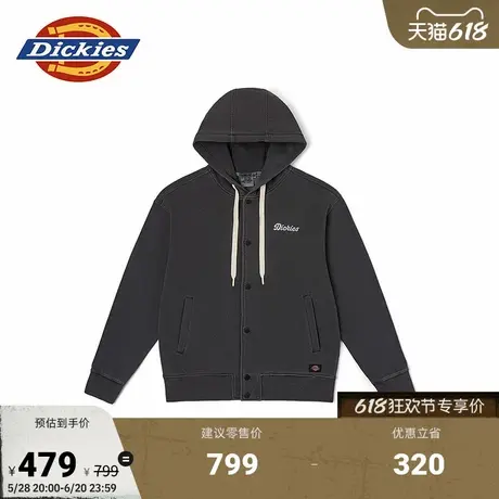 Dickies25春夏新款 毛圈布内里胸前刺绣LOGO宽松美式连帽夹克男女图片