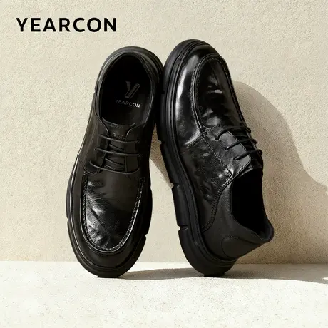 意尔康男鞋2026春季新款高端真皮商务休闲皮鞋男士英伦单鞋工装鞋商品大图