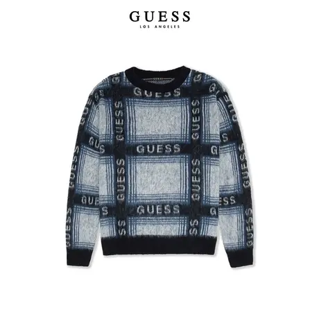 【宋江明星同款】GUESS23年新款秋男士休闲满标圆领毛衣-MN4S1655商品大图