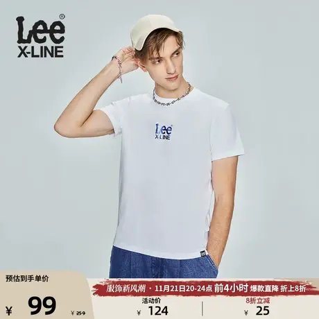 Lee23新品标准logo印花多色圆领男短袖T恤LMT0053904LE图片