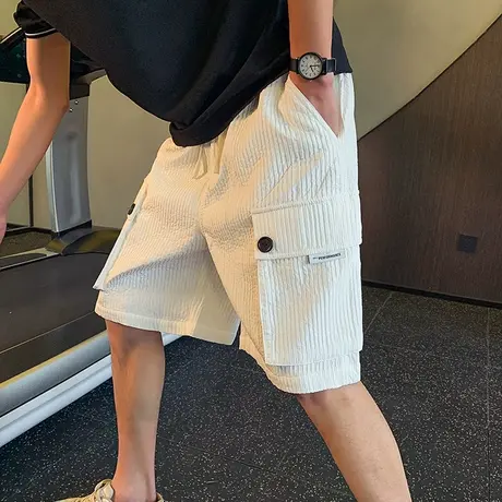 潮牌短裤夏季装薄款工装宽松五分夏天男装运动休闲沙滩中裤子外穿商品大图