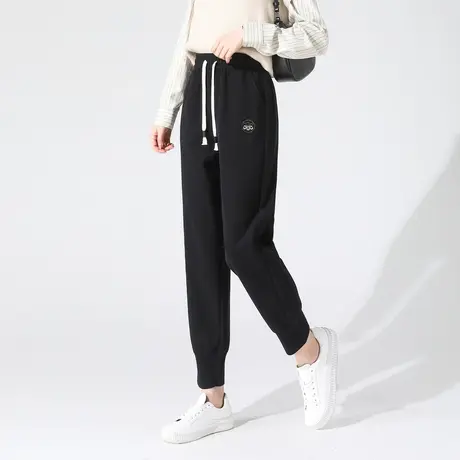 时尚百搭休闲束腿裤女士2023年秋季新款通勤显瘦简约运动裤子商品大图