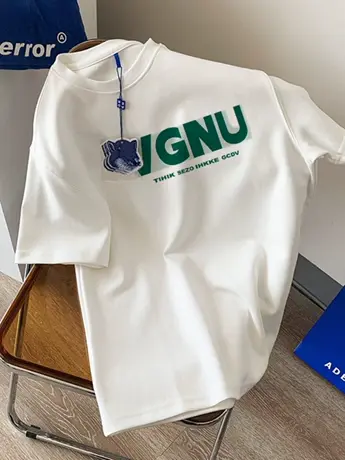 美式复古重磅仿棉短袖t恤女夏季宽松韩版潮oversize正肩女装上衣商品大图