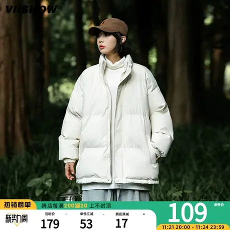 VIISHOW美式棉服男潮牌加厚保暖宽松面包服衣服冬季男生痞帅棉衣商品大图