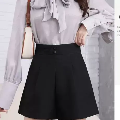 不规则短裤女宽松夏季裙裤2024新款韩版时尚百搭显瘦阔腿a字裤裙图片