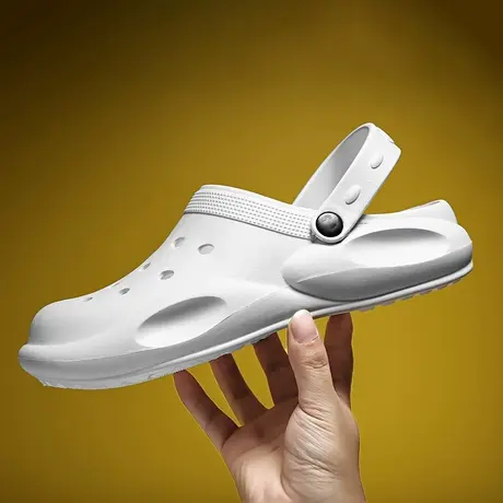 eva洞洞鞋男款2024新款沙滩防滑纯白情侣踩屎感拖鞋女款夏季护士商品大图