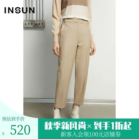 恩裳商场同款冬季简约时尚百搭宽松轻商务小脚裤西裤女图片