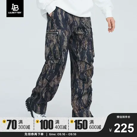 Lilbetter裤子男款秋冬季美式穿搭工装裤休闲裤运动直筒潮牌长裤商品大图