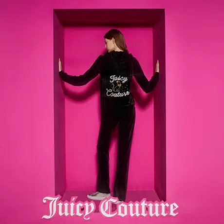 Juicy Couture橘滋女装新款女装重工金丝动物绣花烫钻丝绒外套图片