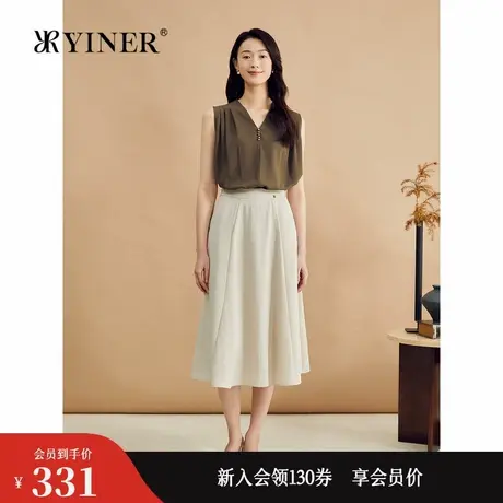 【醋酸系列】YINER音儿专选秋季气质马甲V领轻上衣商品大图