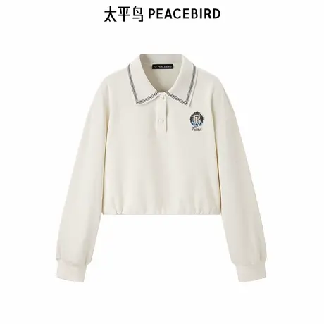 【商场同款】太平鸟女装2023秋新款POLO领学院风针织衫A1CRD3402图片