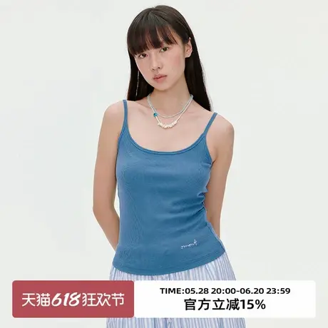 omont蛋挞家细肩带修身显瘦弹力吊带背心2025夏基础百搭针织上衣图片