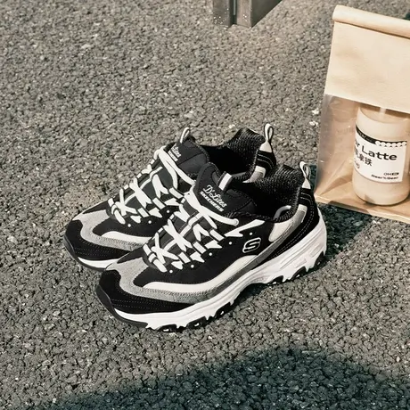 Skechers斯凯奇男鞋奶茶熊椰乳拿铁熊猫鞋春夏季款运动休闲老爹鞋商品大图