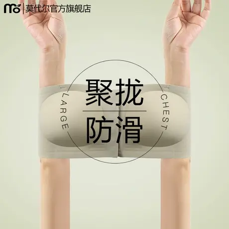 吊带裙专用隐形无痕抹胸无肩带内衣女防滑前扣聚拢裹胸防走光文胸商品大图