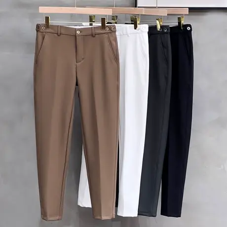 西裤男商务正装九分裤高端轻奢级休闲裤直筒修身男士裤子春秋新款商品大图