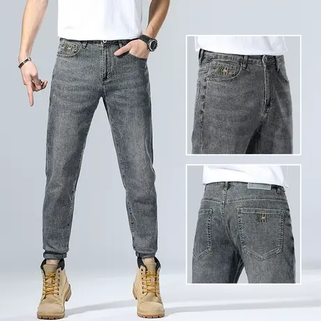 牛仔裤男士夏季薄款休闲男裤子直筒宽松夏天2024年新款潮牌春秋款商品大图