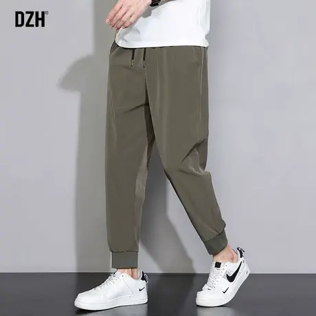 男生休闲冰丝九分裤男夏季薄款束脚裤速干运动裤夏季男裤2023新款商品大图