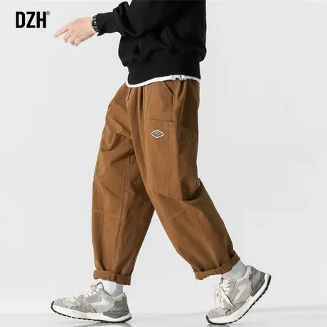 男士工装裤美式裤子男秋季阔腿裤潮牌男裤纯棉宽松哈伦裤休闲长裤商品大图