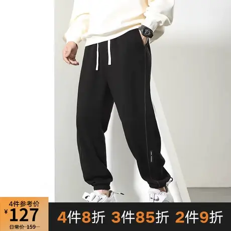 GxxH秋冬潮牌大码男装加肥加大宽松休闲裤胖子肥佬运动拼接长裤子商品大图