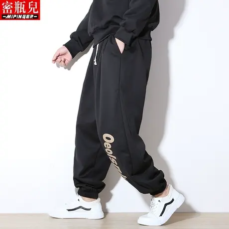 密瓶儿青少年休闲裤男宽松春季男士大码加肥加大裤子男运动裤男潮商品大图