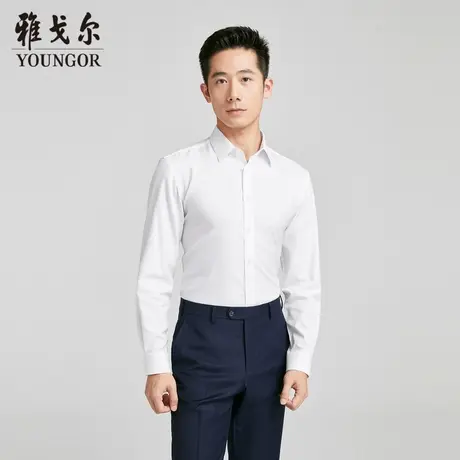 雅戈尔 商场同款官方商务男漂白素色DP系列长袖衬衫YLDP120661BBY商品大图