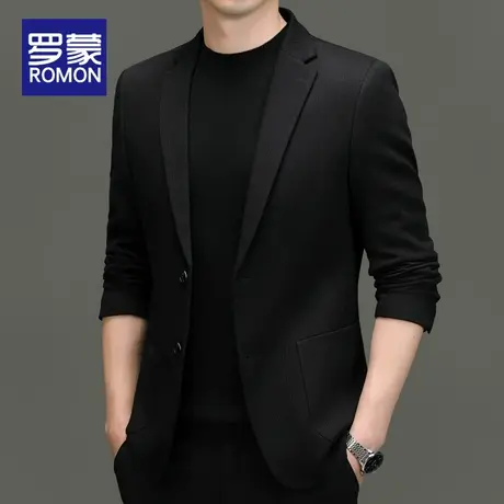 罗蒙男士秋冬西装外套中青年休闲西服婚礼礼服商务职业工装单西男图片