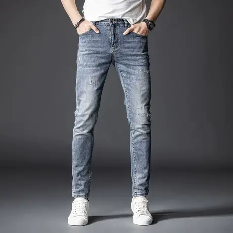 Modi Nick/摩帝尼克修身休闲春夏时尚牛仔裤男士修身时尚休闲裤商品大图