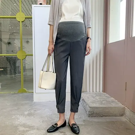 孕妇裤子秋季外穿潮妈时尚大码宽松休闲九分上班职业西裤春秋长裤商品大图