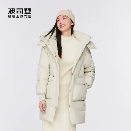波司登奥莱羽绒服女中长款抽绳时尚保暖B00145246E商品大图