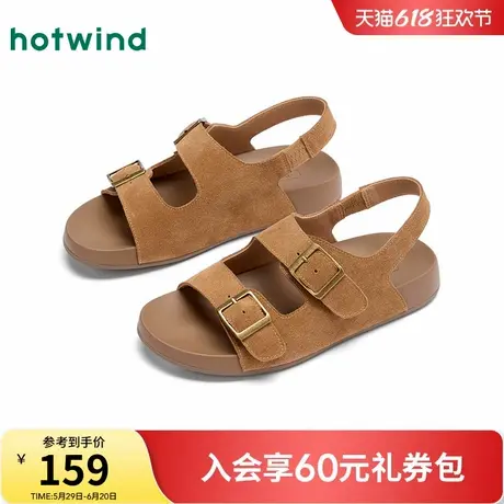 热风复古勃肯凉鞋女款2025年夏季新款百搭休闲外穿凉鞋软底女鞋子图片