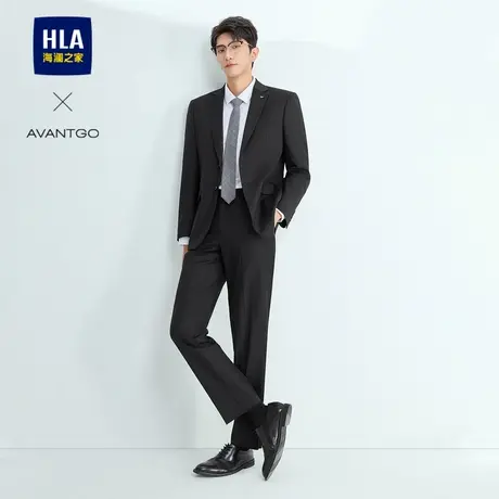 HLA/海澜之家轻商务经典系列西服套装25春夏新平驳领单排扣套西男图片