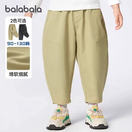 巴拉巴拉儿童裤子男童宽松萝卜裤宝宝休闲长裤2025春装新款童装潮商品大图