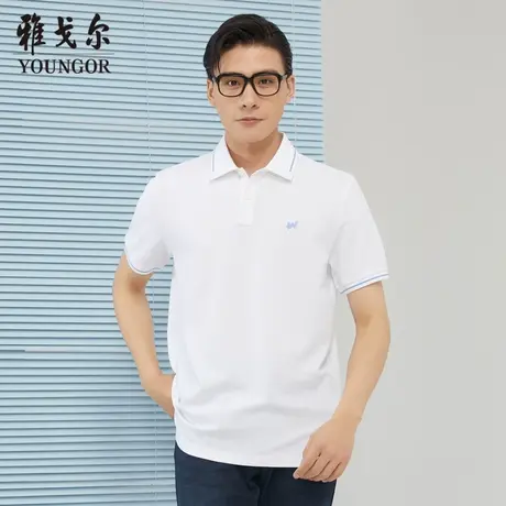 雅戈尔奥莱 商场同款男士商务休闲新款官方正品男士短袖T恤商品大图