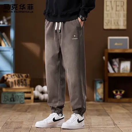 马克华菲牛仔裤男款春秋季新款宽松休闲裤子男百搭潮牌男士束脚裤商品大图