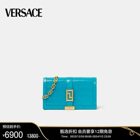 【新年礼物】VERSACE/范思哲 女士仿鳄鱼纹Greca Goddess迷你包商品大图