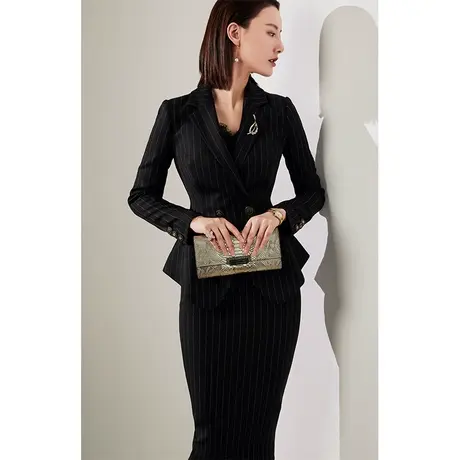 颈袖添香2024春冬新款时尚经理职业装气质女神范商务正装套装裙商品大图