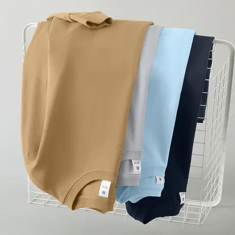 重磅纯棉t恤男士长袖纯色宽松上衣服潮流秋季内搭打底衫全棉体恤商品大图