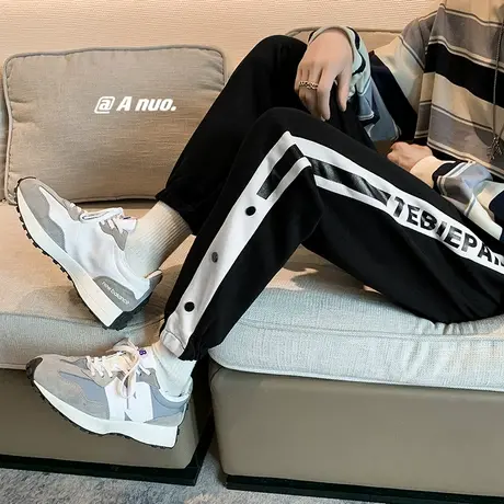 春秋季新款宽松束脚卫裤男潮流休闲ins韩版百搭垂感潮牌运动裤子商品大图