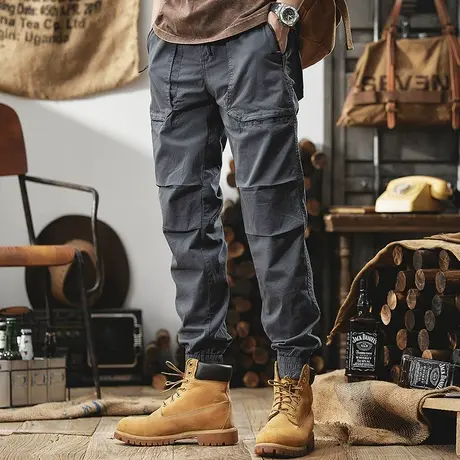 Modi Nick/摩帝尼克男士宽松舒适工装裤潮牌束脚休闲裤品质男装裤商品大图