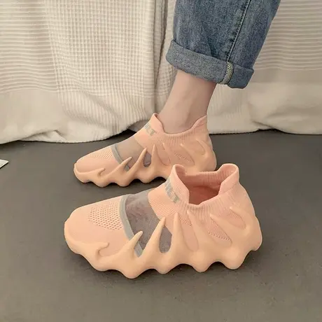 八爪鱼女鞋夏季2023年新款椰子运动休闲网鞋透气网面飞织跑步潮鞋商品大图