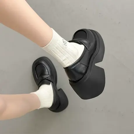 玛丽珍小皮鞋女英伦风2023春秋新款高跟鞋日系百搭配裙子乐福单鞋图片