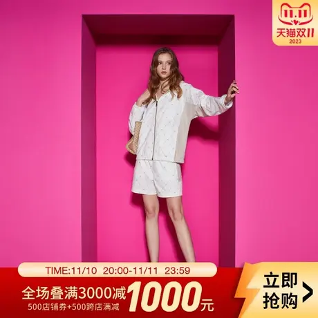 Juicy Couture橘滋女装新款女装印花拼接运动外套图片