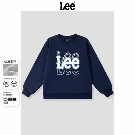 Lee童装男童卫衣春秋款儿童秋季圆领卫衣薄款长袖中大童休闲衣服商品大图
