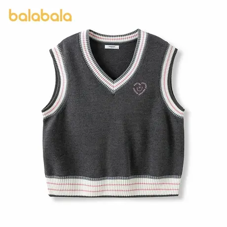 巴拉巴拉2025新款春装女童马甲超好看儿童背心大童高级感针织内搭图片