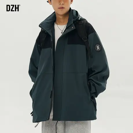 男士户外冲锋衣男秋季外套男款情侣登山服2023新款美式机能风夹克商品大图