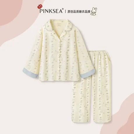 睡衣女款秋春长袖A类纯棉碎花家居服秋季新款甜美少女长裤家居服商品大图